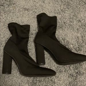 Black sock booties